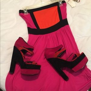 Sun Dress and Platform Matching Sandals